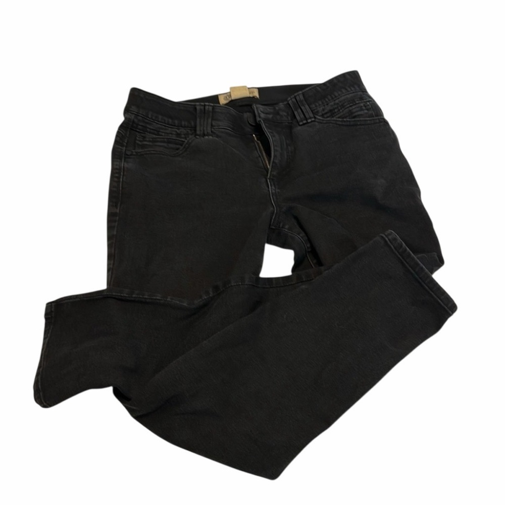 Democracy AbSolution Black Straight Leg Jeans Size 10 Mid Rise Sculpt Stretch - Picture 4 of 7